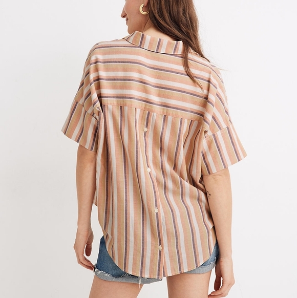 Madewell Courier 100% Cotton Sz XS Short-Sleeve Top - Picture 3 of 14